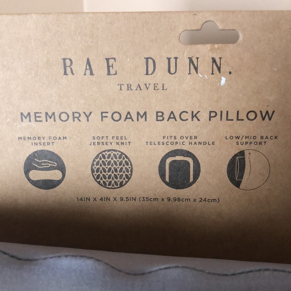 NEW. RAE DUNN MEMORY FOAM BACK PILLOW. "RELAX" - Picture 4 of 7